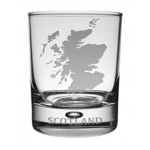 Whisky Tumbler Scotland Map